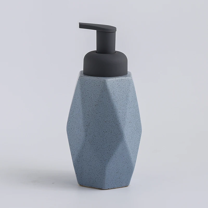 Ceramiczny dozownik mydła w piance na blat Niebieski 440ml
