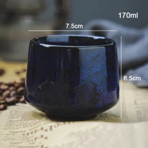 Ceramiczny kubek do kawy z reaktywną glazurą 170 ml żółty