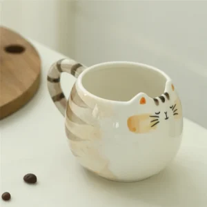 Ceramiczny kubek w kształcie kota, 380 ml Wielo