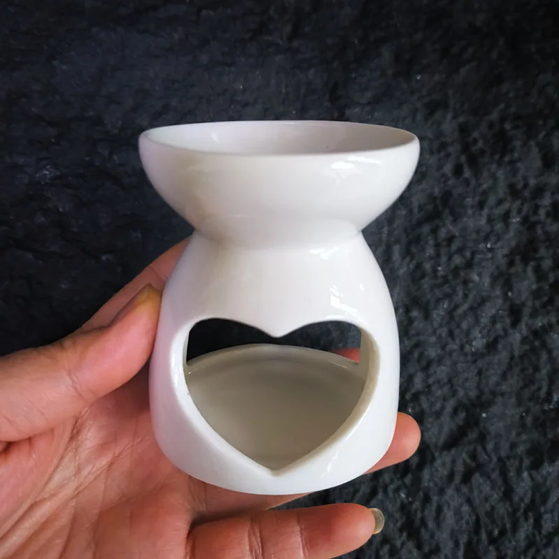 Ceramiczny palnik do kadzideł i olejków eterycznych w stylu orientalnym Burgundia