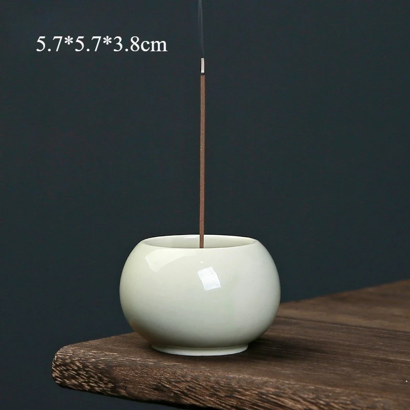 Ceramiczny palnik na kadzidełka do medytacji Burgundia