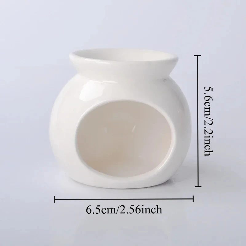 Ceramiczny podgrzewacz do świec z dyfuzorem olejków eterycznych Biały