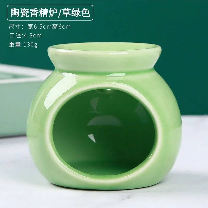 Ceramiczny podgrzewacz do świec z dyfuzorem olejków eterycznych Czarny