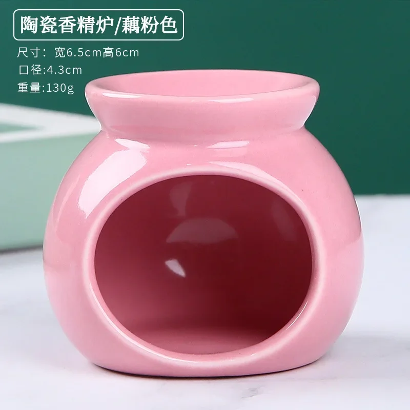 Ceramiczny podgrzewacz do świec z dyfuzorem olejków eterycznych Różowy
