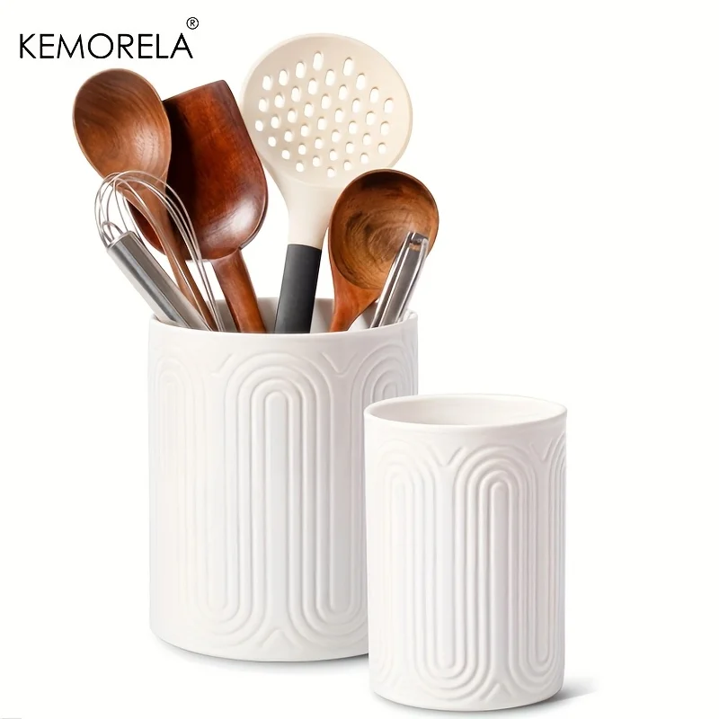 Ceramiczny pojemnik na sztućce na blat 2PCS