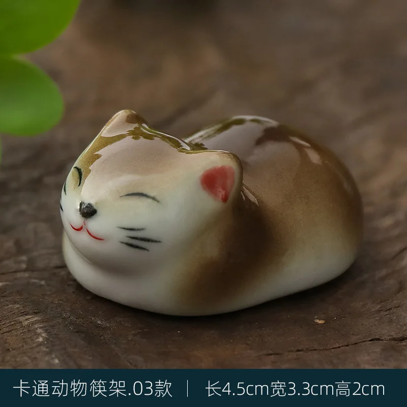 Ceramiczny stojak na pałeczki - pies i kot Fioletowy/фиолетовый
