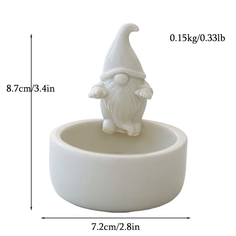 Ceramiczny świecznik kotek grzejący ogon ciepło tealight do domu żółty