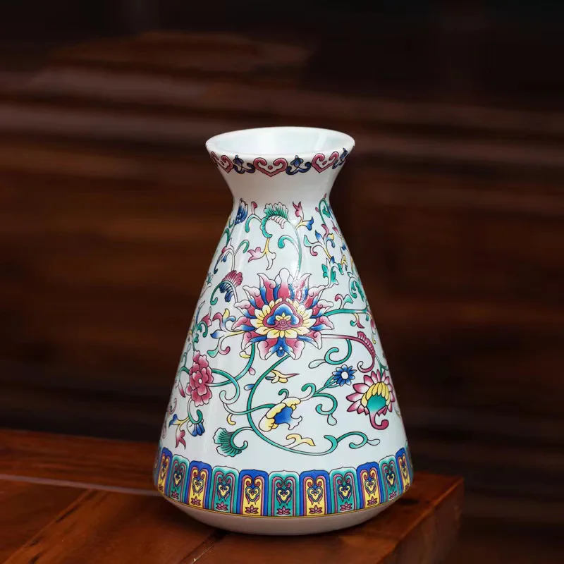 Ceramiczny wazon w stylu chińskim z ręcznym malowaniem Czekolada