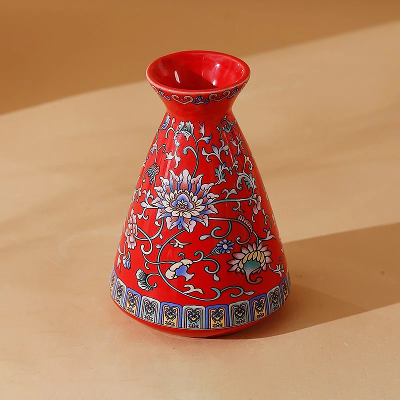 Ceramiczny wazon w stylu chińskim z ręcznym malowaniem Granatowy