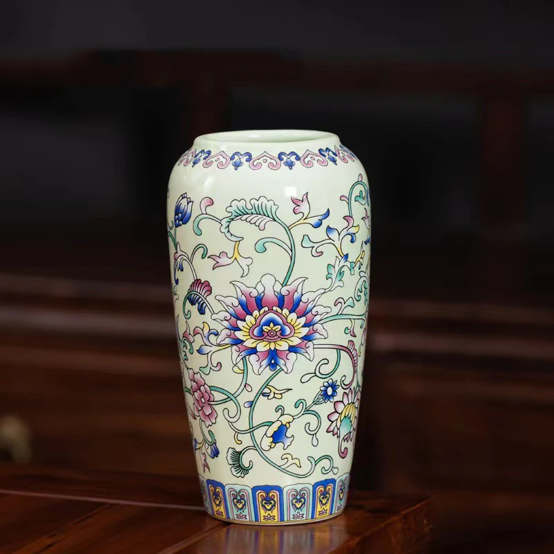 Ceramiczny wazon w stylu chińskim z ręcznym malowaniem Królewski niebieski