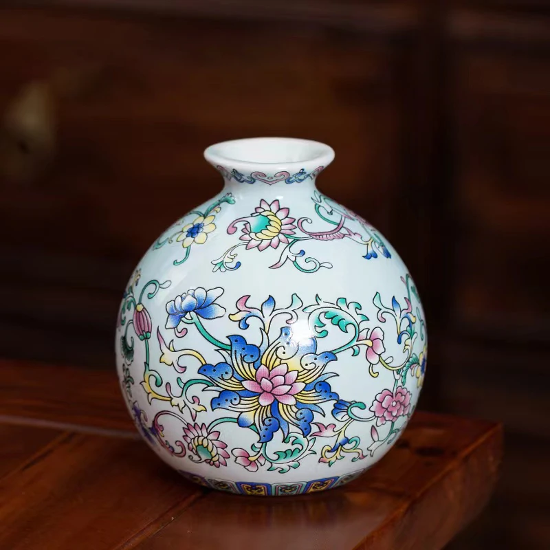 Ceramiczny wazon w stylu chińskim z ręcznym malowaniem śliwka