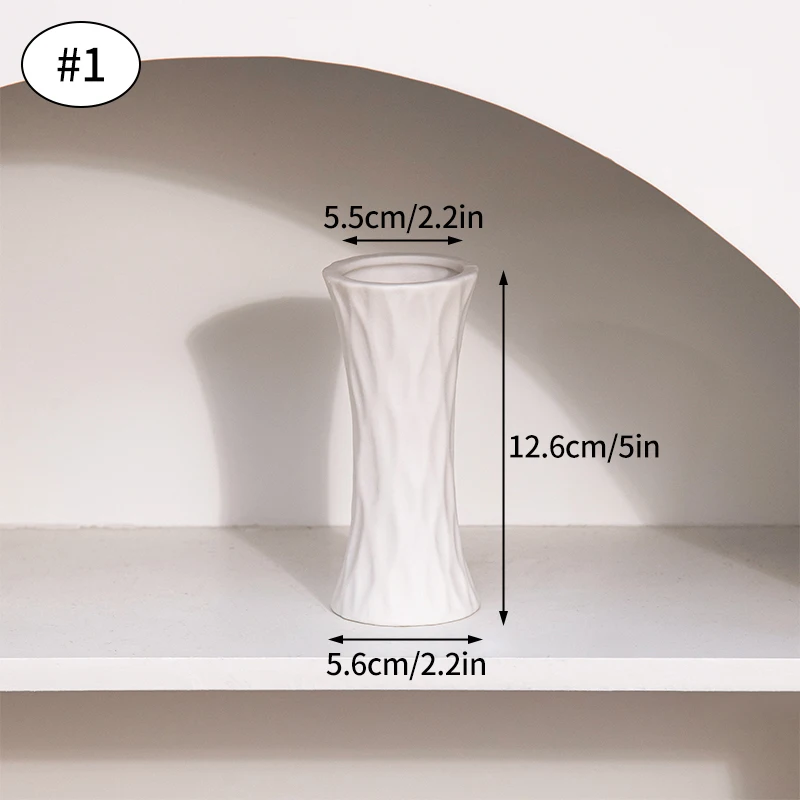 Ceramiczny wazon Nordic na kwiaty do salonu biały hydroponiczny Biały