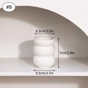 Ceramiczny wazon Nordic na kwiaty do salonu biały hydroponiczny Czarny