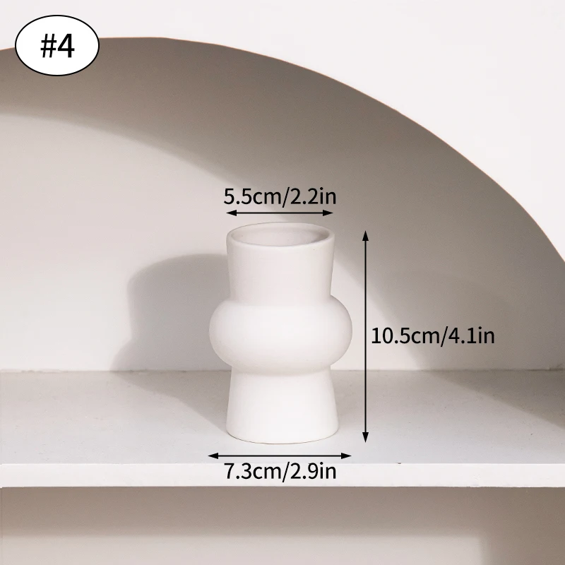 Ceramiczny wazon Nordic na kwiaty do salonu biały hydroponiczny Fioletowy