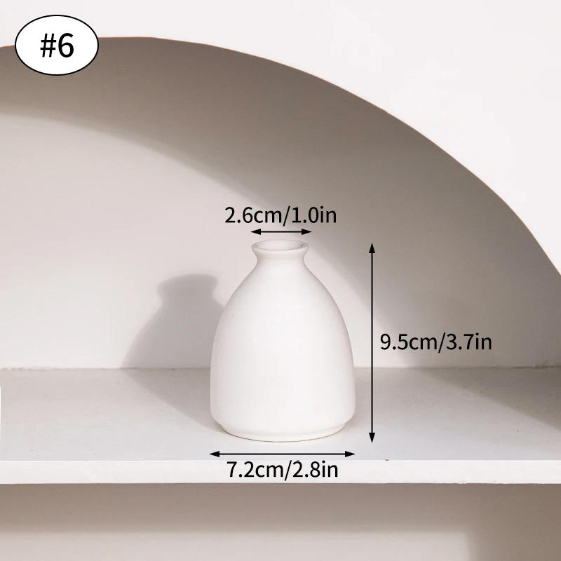 Ceramiczny wazon Nordic na kwiaty do salonu biały hydroponiczny Zielony