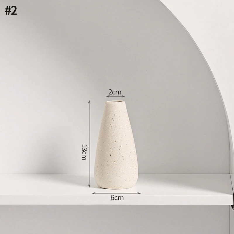 Ceramiczny wazon nordycki biały na suche kwiaty i biurko Cytrynowy żółty