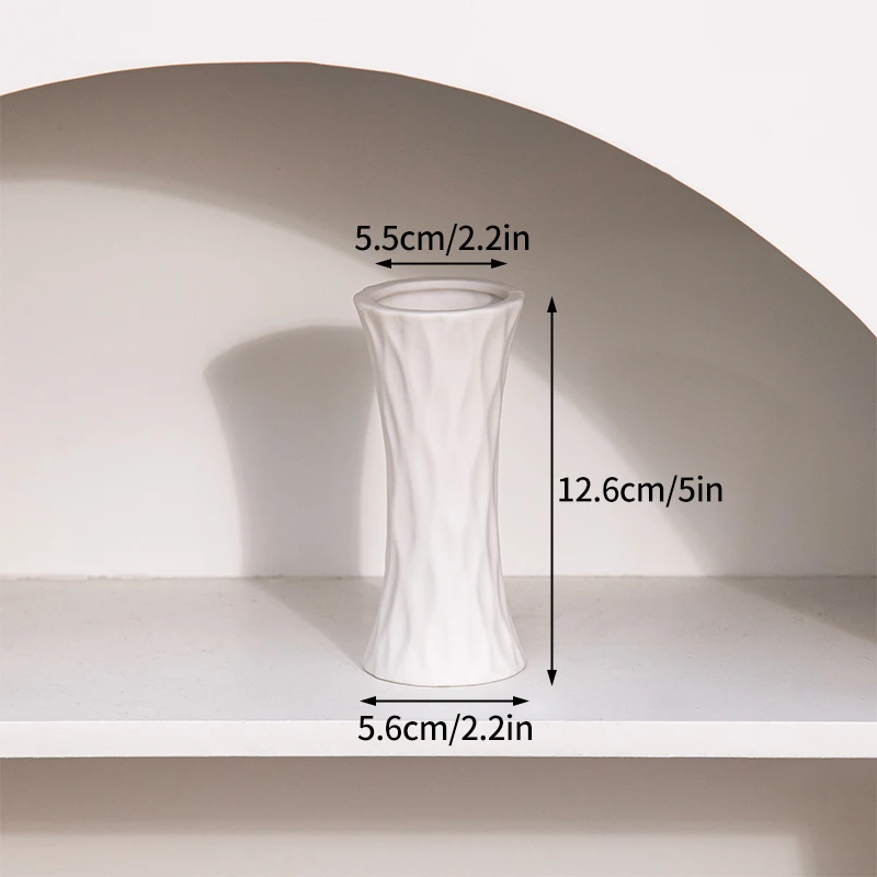 Ceramiczny wazon nordycki biały na suche kwiaty i biurko Fioletowy/фиолетовый