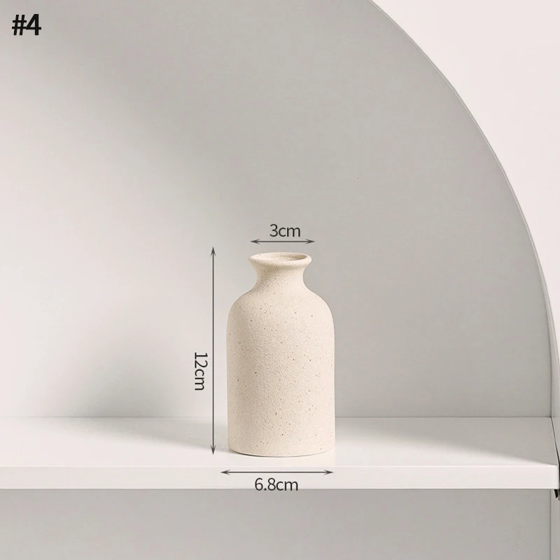 Ceramiczny wazon nordycki biały na suche kwiaty i biurko Liliowy