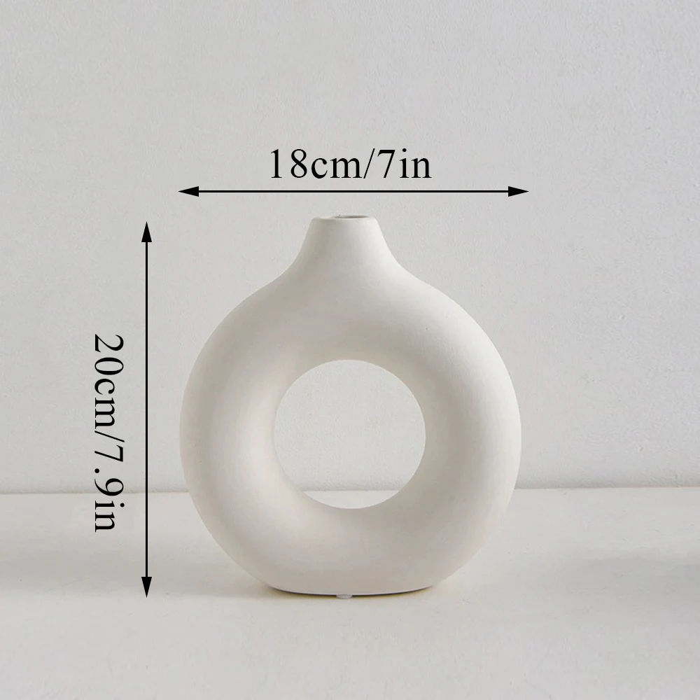 Ceramiczny wazon w stylu nordyckim na kwiaty X18cm