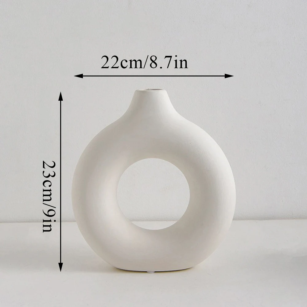 Ceramiczny wazon w stylu nordyckim na kwiaty X22cm