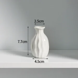 Ceramiczny wazon na pąki w stylu koreańskim — mała ozdoba na kwiaty Pomarańczowy