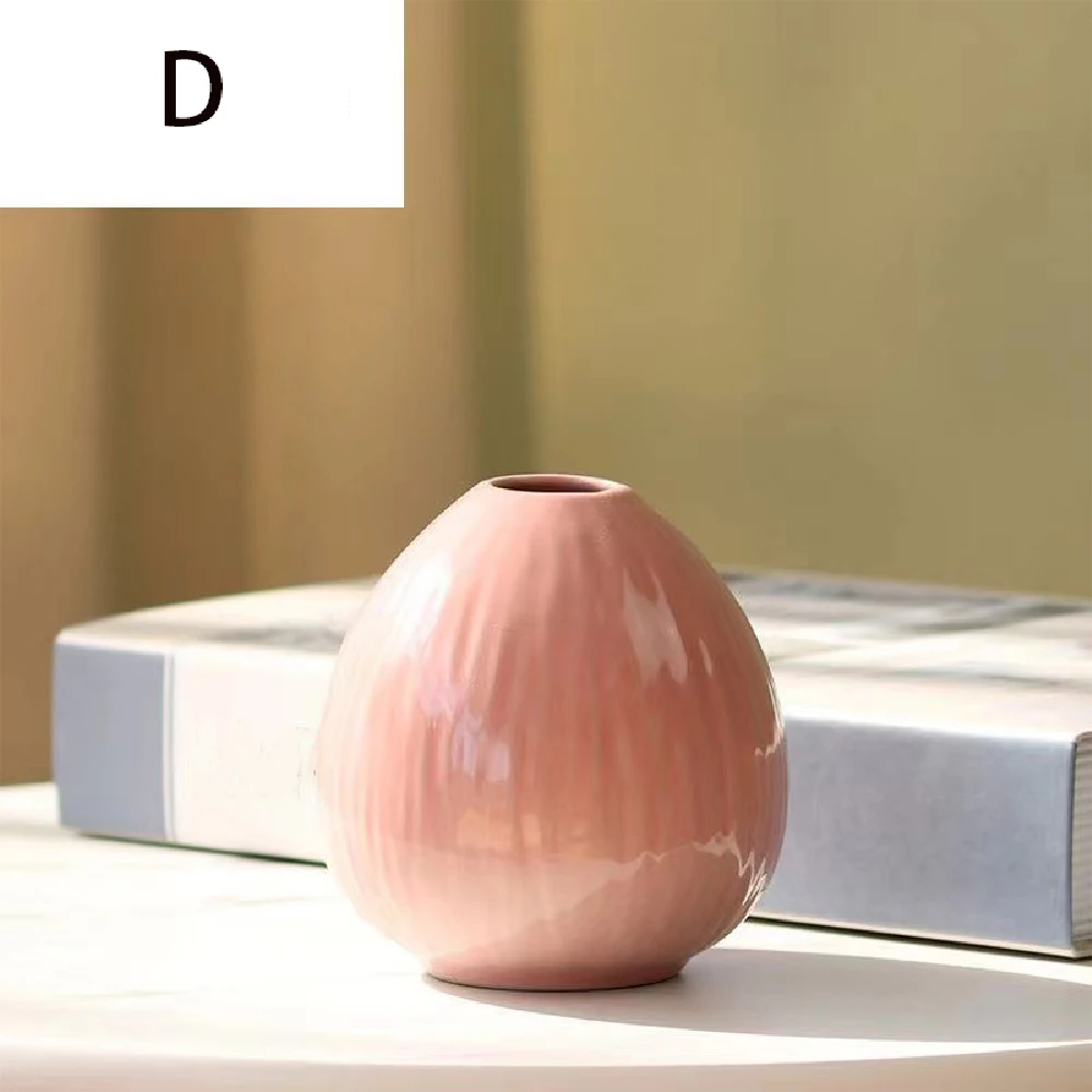 Ceramiczny wazon do salonu – prosta dekoracja stołu i hydroponika Brązowy