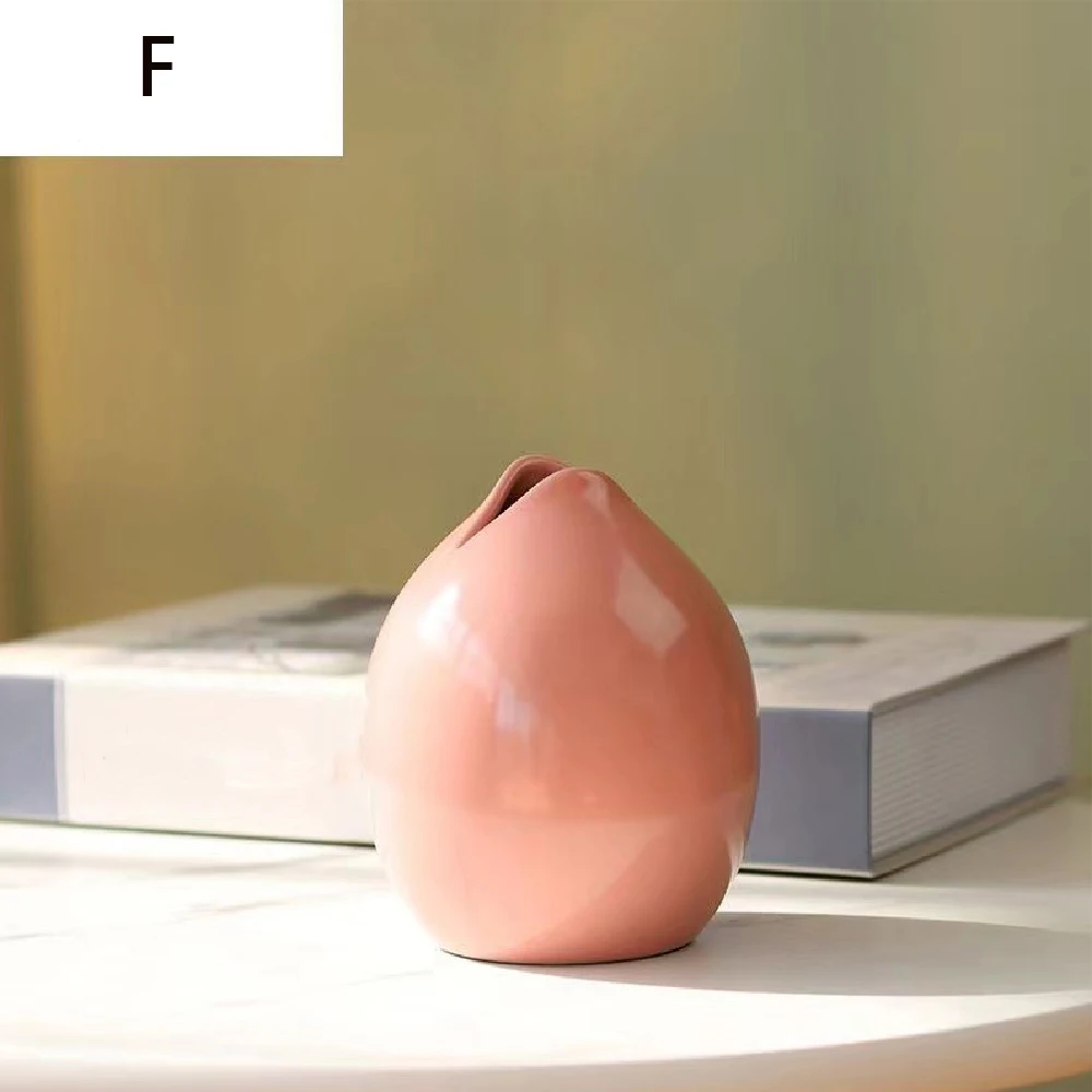 Ceramiczny wazon do salonu – prosta dekoracja stołu i hydroponika Ciemny szary