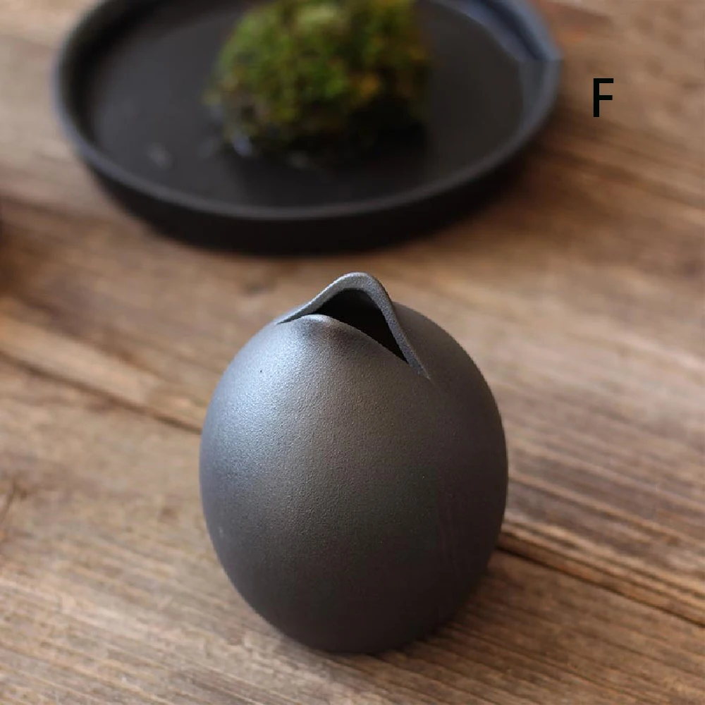 Ceramiczny wazon do salonu – prosta dekoracja stołu i hydroponika Pomarańczowy