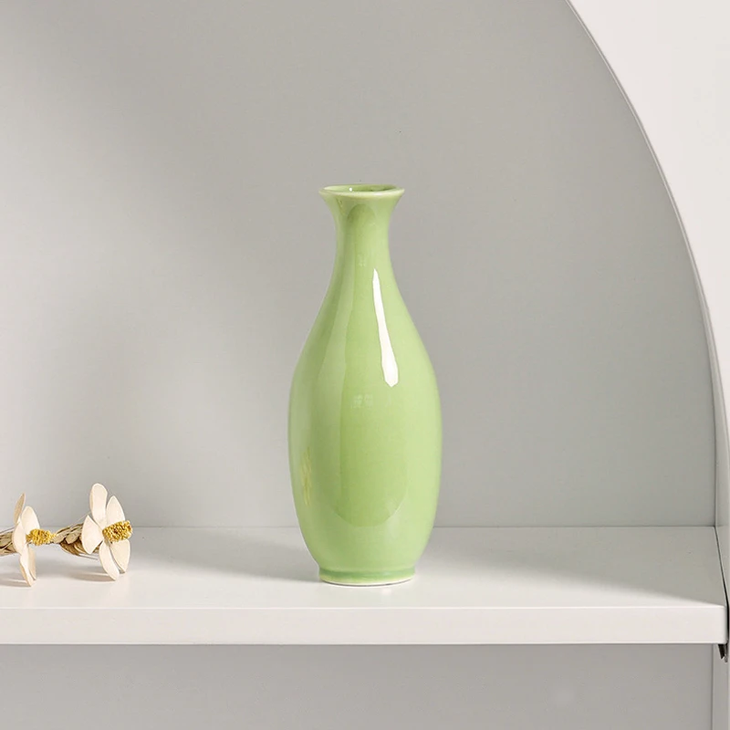 Ceramiczny wazon skandynawski na biurko do dekoracji kwiatowej Czarny