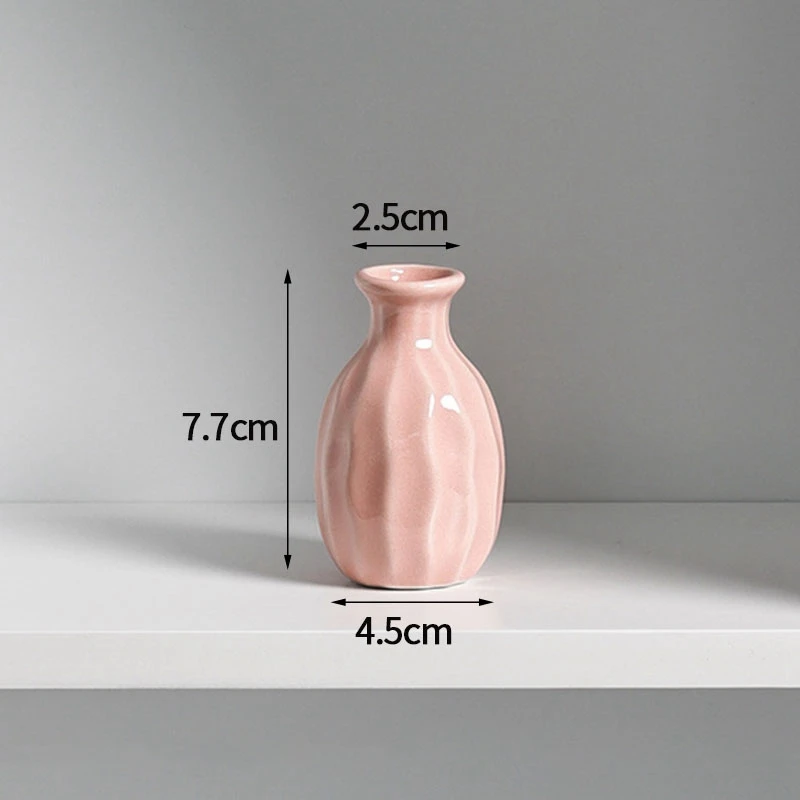 Ceramiczny wazon skandynawski na biurko do dekoracji kwiatowej Jasnożółty