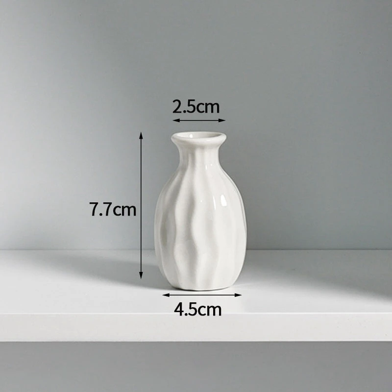Ceramiczny wazon skandynawski na biurko do dekoracji kwiatowej Jasny