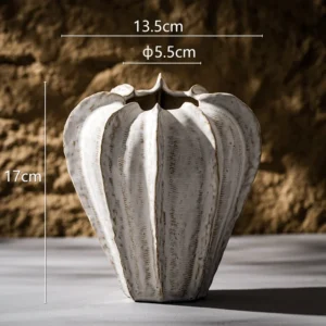 Ceramiczny wazon wielościenny do suszonej trawy i pampas grass Biały