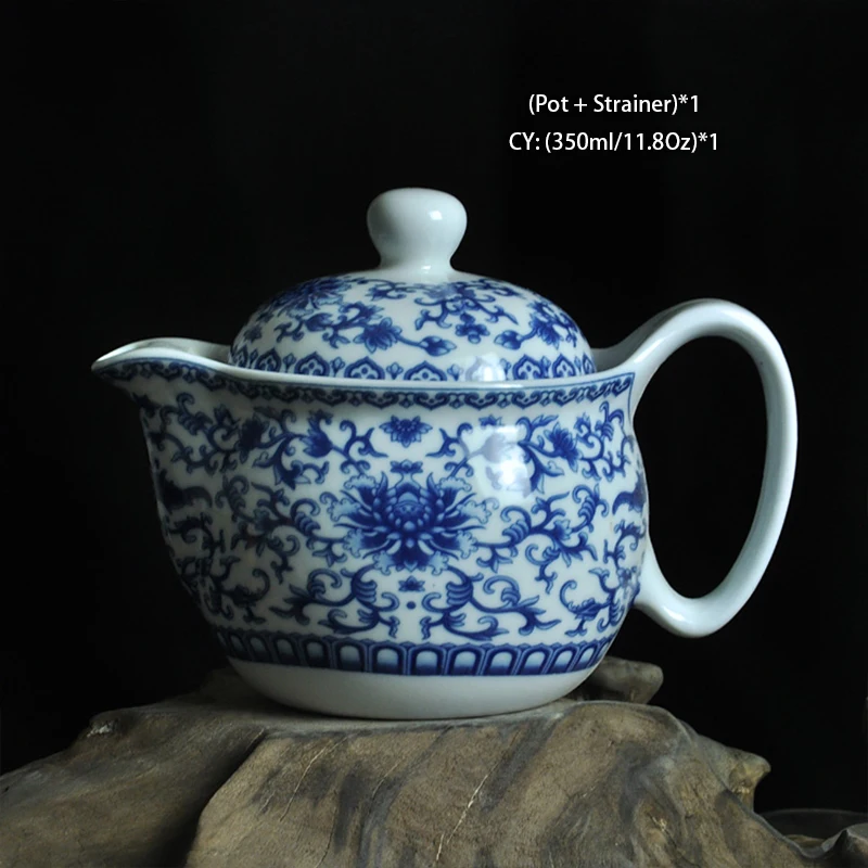 Chiński ceramiczny zestaw do herbaty Kung Fu ze smokiem Czarny