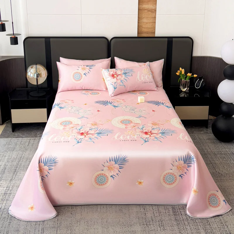 Chłodzące prześcieradło z jedwabiu lodowego na lato Biały
