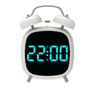Cyfrowy budzik LED sterowany głosem z podwójnym alarmem Zielony