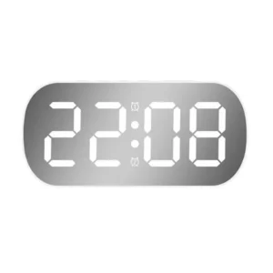 Cyfrowy zegar LED z budzikiem na biurko do sypialni i salonu żółty