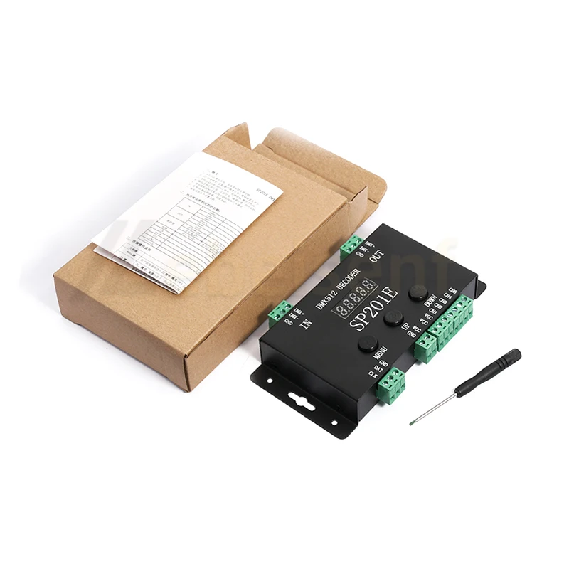Dekoder DMX512 do SPI SP201E sterownik LED Szary