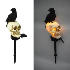 Dekoracja Halloween – świecący szkielet i duch do ogrodu Róża
