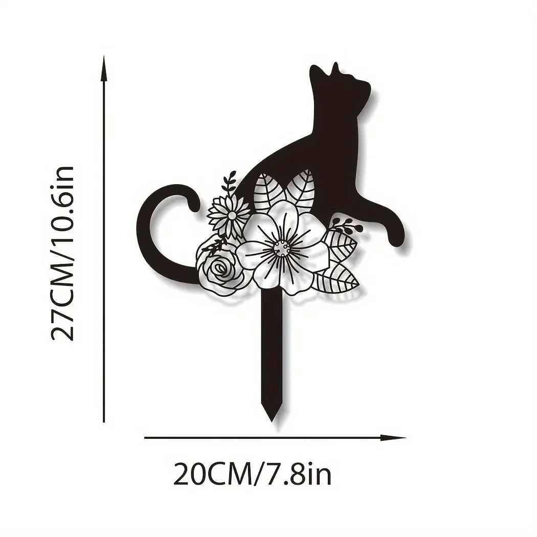 Dekoracyjna figurka kota do ogrodu styl Tiki słodki kociak Kolba