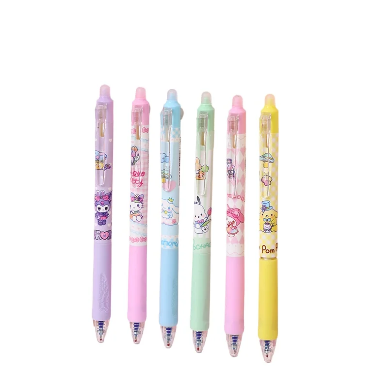 Długopisy żelowe ścieralne Sanrio, kotek i Melody Biały