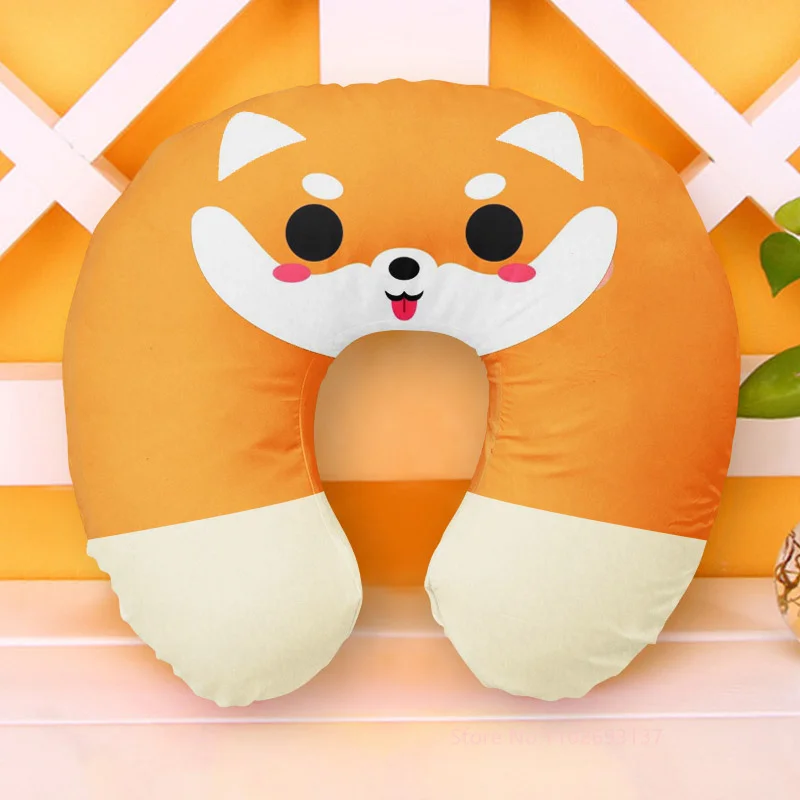 Dmuchana poduszka podróżna dla dzieci - panda i chmurka Czerwony