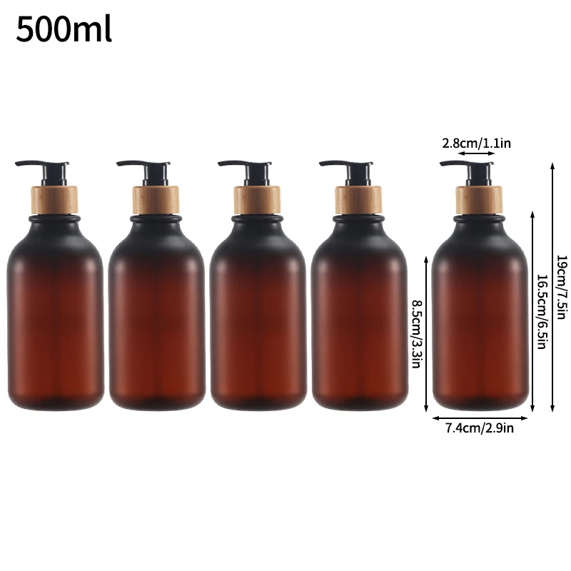 Dozownik do mydła i szamponu z pompką, butelka łazienkowa 300/500 ml 500ml