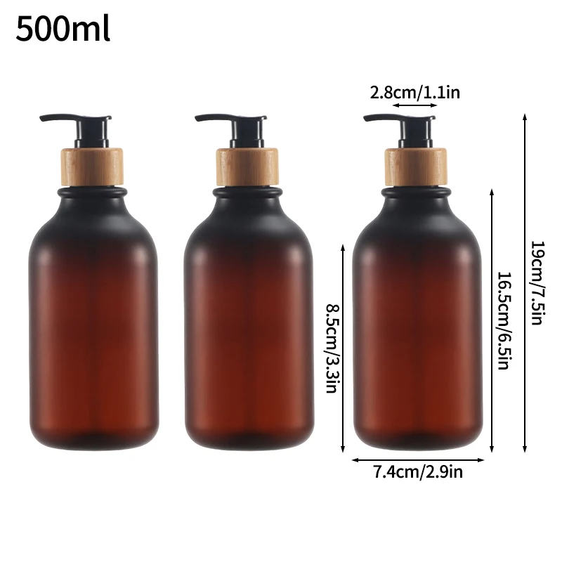Dozownik do mydła i szamponu z pompką, butelka łazienkowa 300/500 ml A