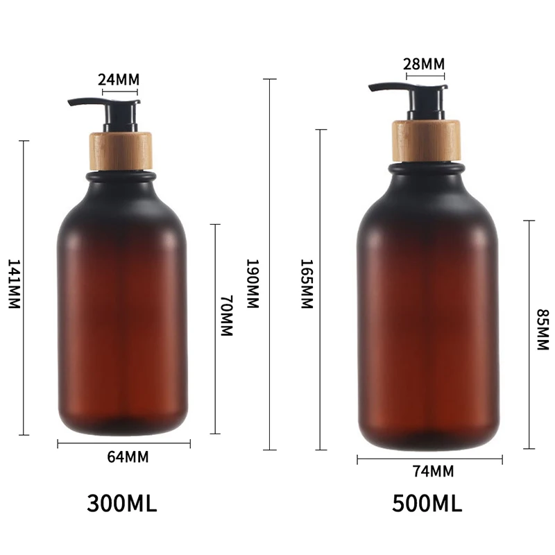 Dozownik do mydła i szamponu z pompką, butelka łazienkowa 300/500 ml B