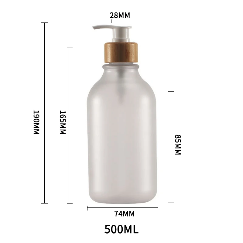 Dozownik do mydła i szamponu z pompką, butelka łazienkowa 300/500 ml Frosted 500ml
