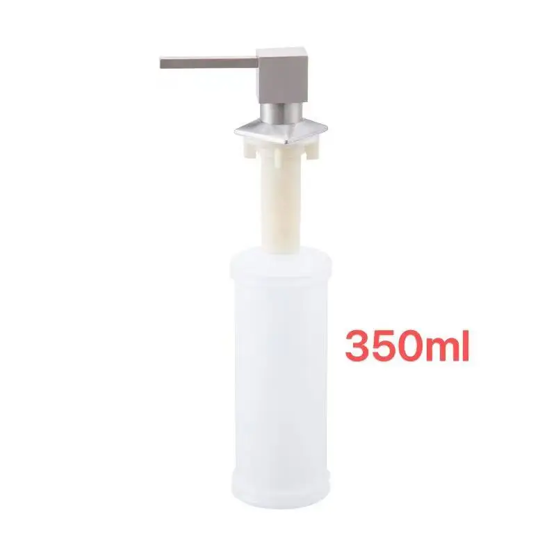 Dozownik mydła wbudowany w zlew, kwadratowy, obrotowy 360° Brushed color 350ml