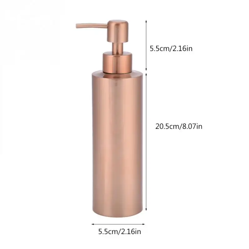 Dozownik mydła ze stali nierdzewnej z pompką na blat 350 ml