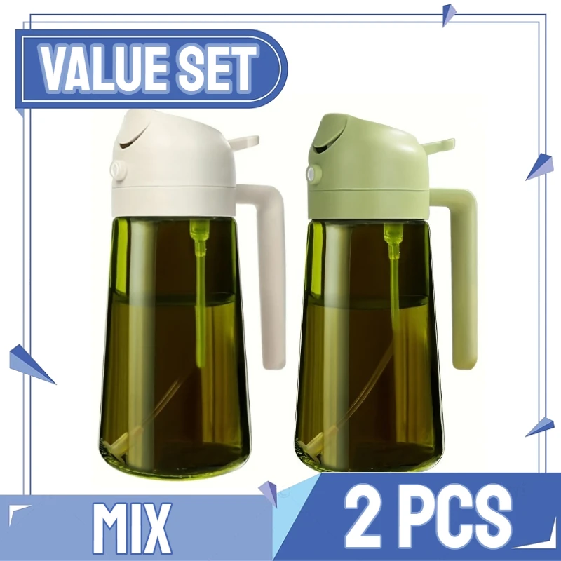 Dozownik oleju w sprayu do kuchni i grilla Upgraded whitegreen