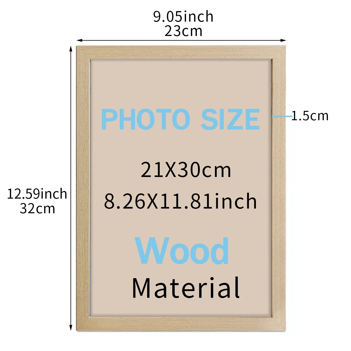 Drewniana ramka 30x40 cm czarno-biała do plakatu certyfikatu i obrazu Fioletowy