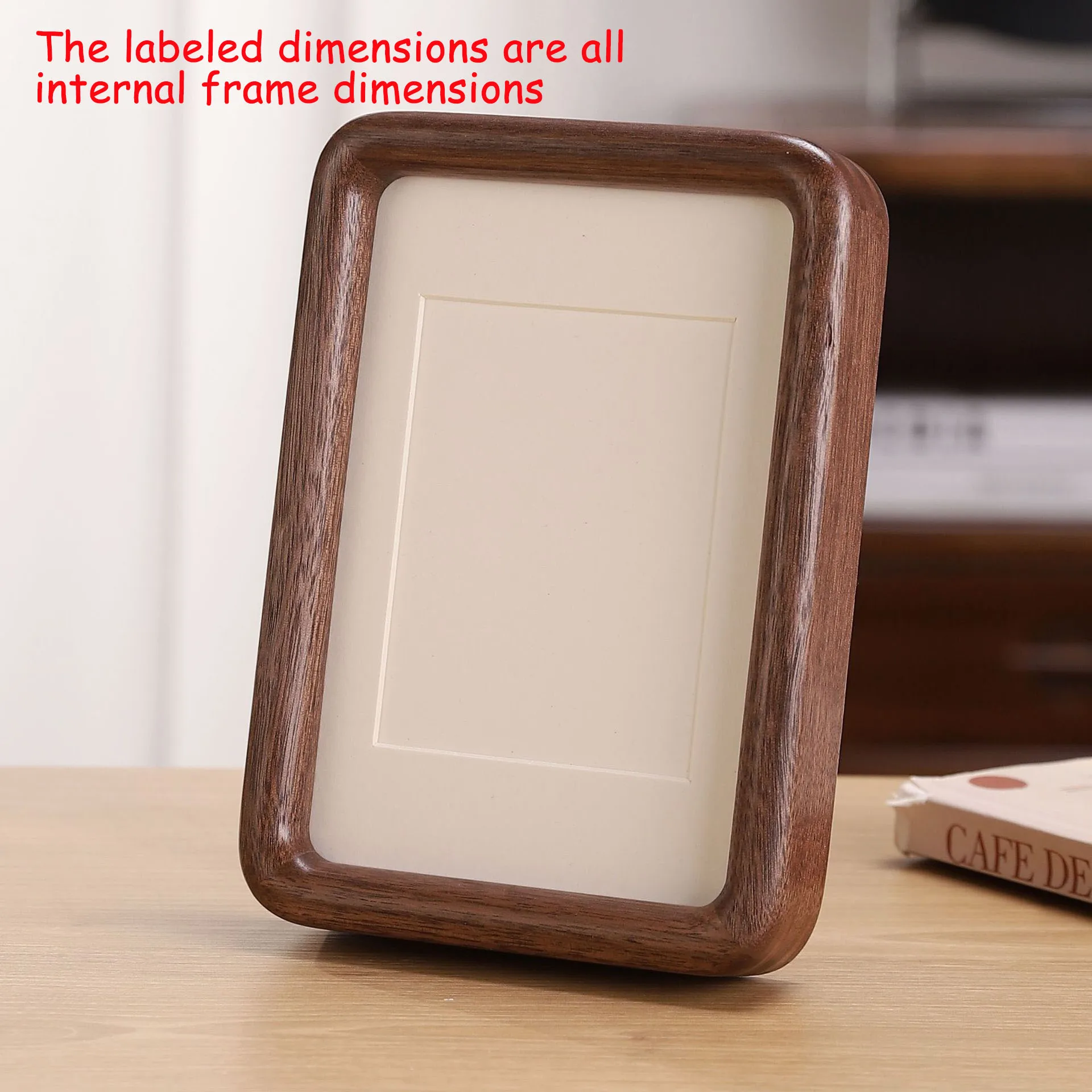 Drewniana ramka na zdjęcia z litego orzecha Walnut wood